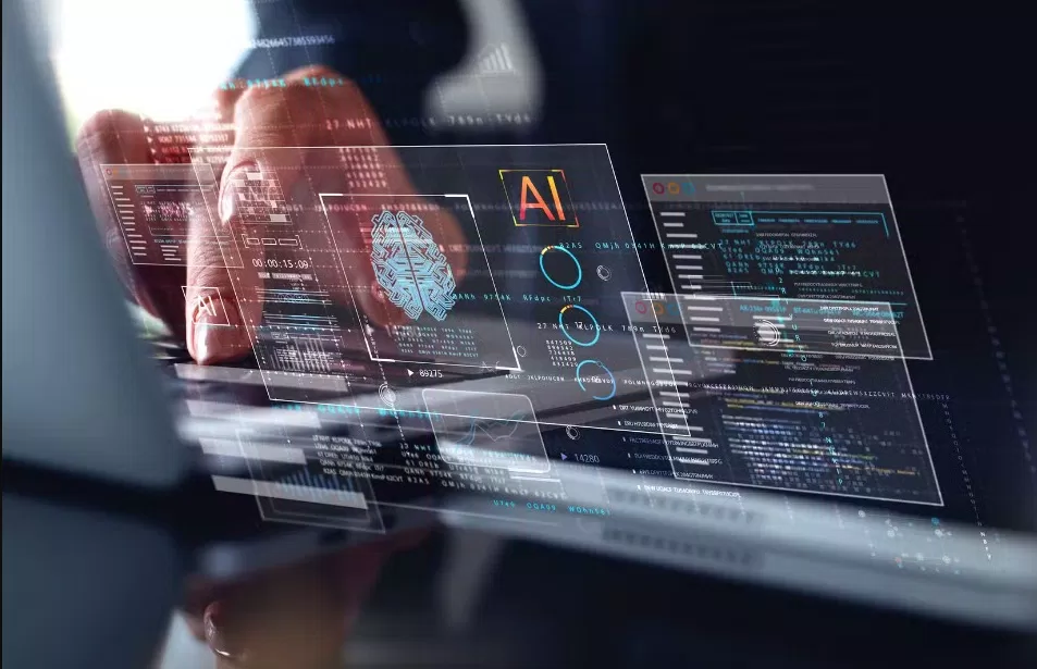 Sử dụng giao diện AI trên màn hình máy tính (Ảnh: Internet) Sử dụng giao diện AI trên màn hình máy tính (Ảnh: Internet)