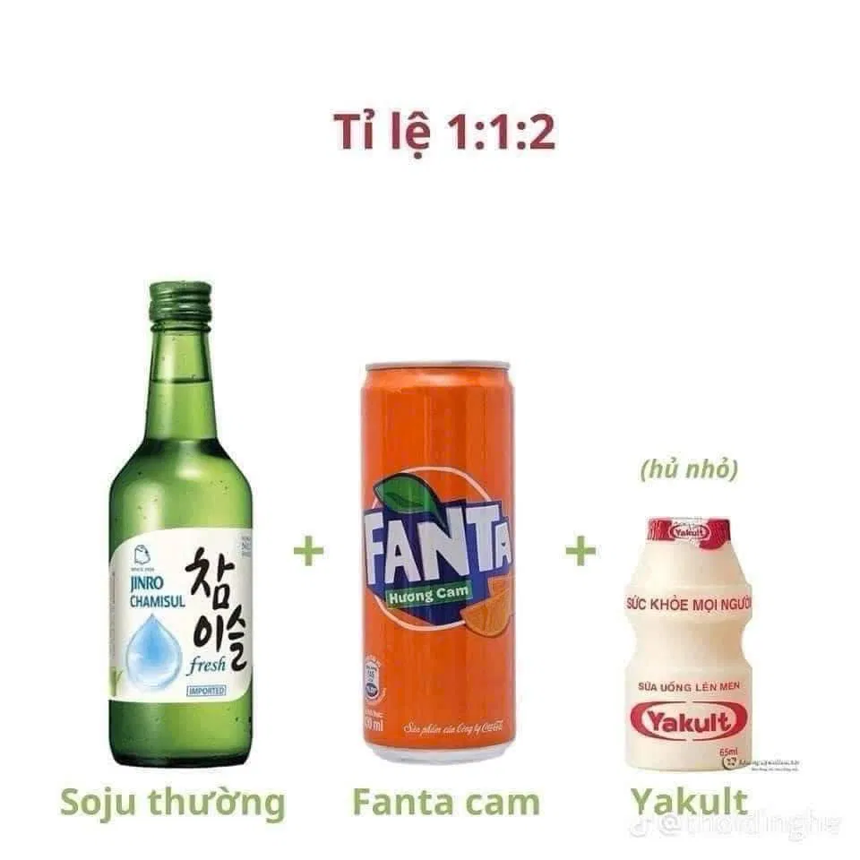 Những cách pha soju ngon bất bại trên bàn nhậu (Ảnh: Internet)