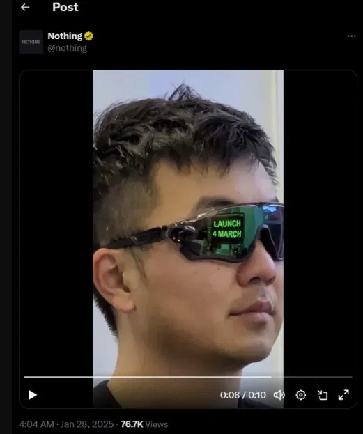 Ảnh chụp màn hình bài đăng của Nothing trên X hé lộ về ngày ra mắt 4 tháng 3 (Ảnh: Internet) Ảnh chụp màn hình bài đăng của Nothing trên X hé lộ về ngày ra mắt 4 tháng 3 (Ảnh: Internet)