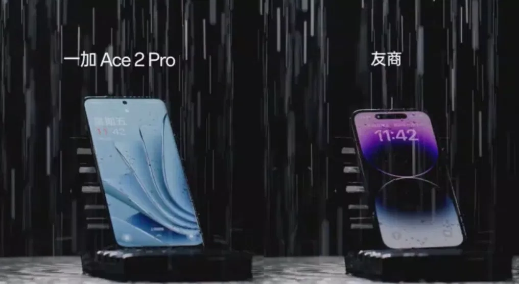 Điện thoại OnePlus Ace 2 Pro chống nước mưa (Ảnh: Internet) Điện thoại OnePlus Ace 2 Pro chống nước mưa (Ảnh: Internet)