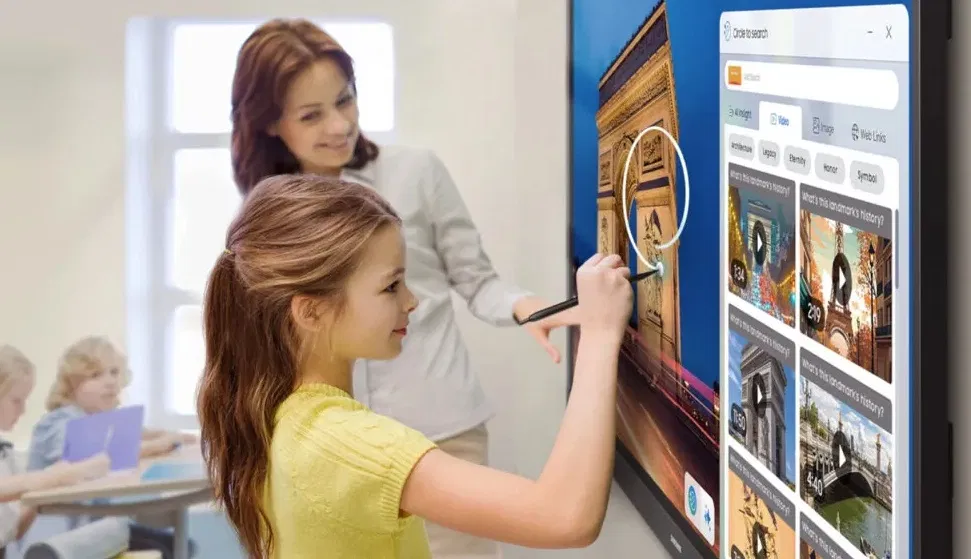 Vòng tròn tìm kiếm trên màn hình lớn của Samsung (Ảnh: Internet)