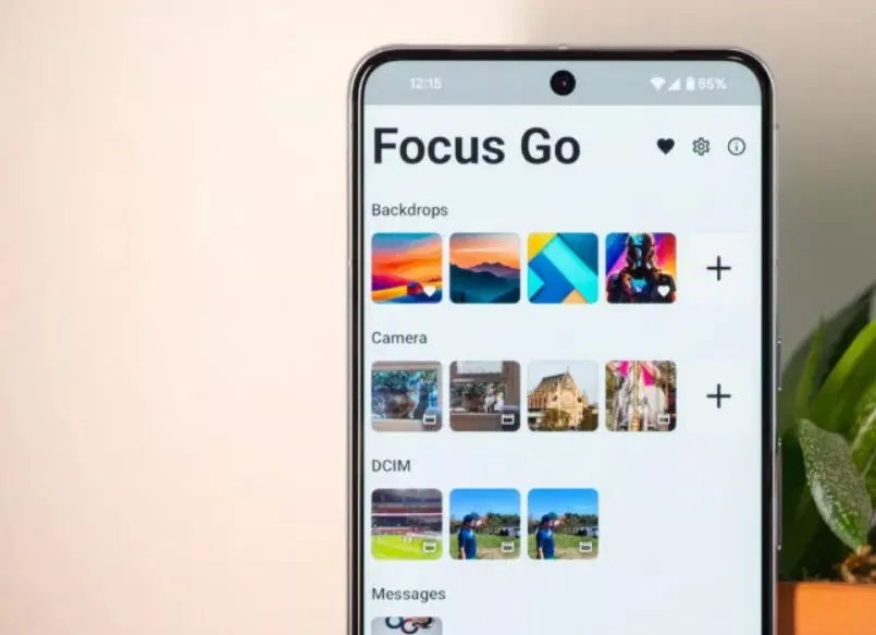Ứng dụng thư viện ảnh Focus Go trên điện thoại (Ảnh: Internet)