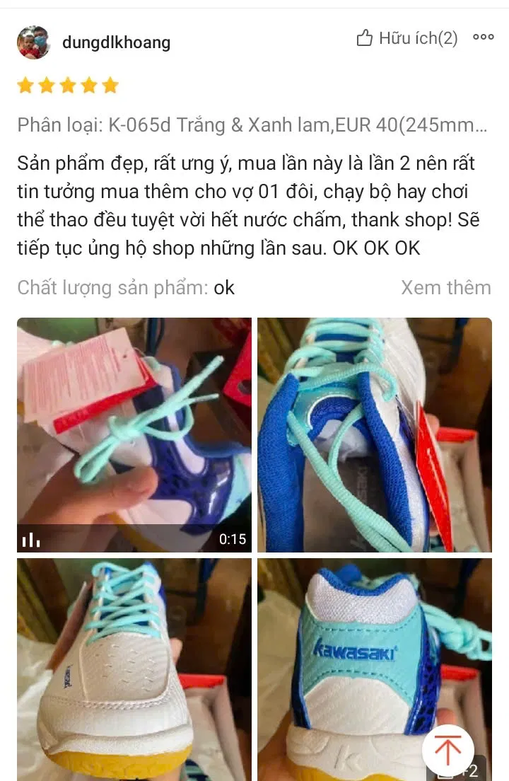 Đánh giá của người dùng trên Shopee (Ảnh: BlogAnChoi)