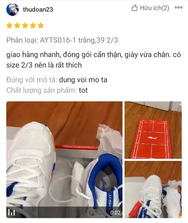 Đánh giá của người dùng trên shopee (Ảnh: BlogAnChoi)