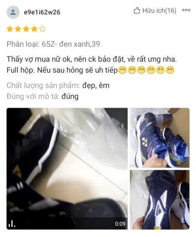Đánh giá của người dùng trên shopee (Ảnh: BlogAnChoi)