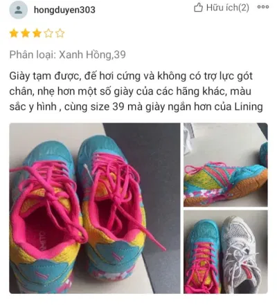 Đánh giá của người dùng trên shopee (Ảnh: BlogAnChoi)