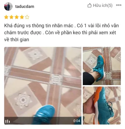 Đánh giá của người dùng trên shopee (Ảnh: BlogAnChoi)