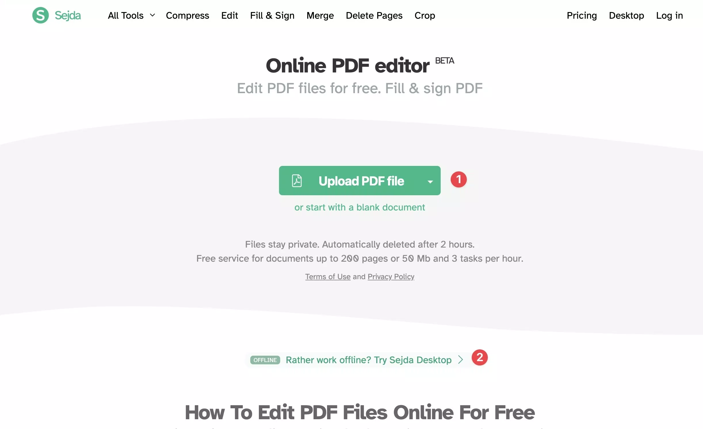 Sejda – Sửa file PDF online miễn phí (Ảnh: Internet)