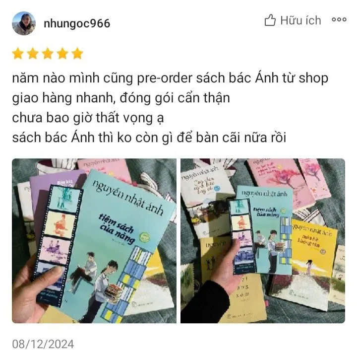 Cảm nhận của người đọc trên Shopee (Ảnh: Shopee)