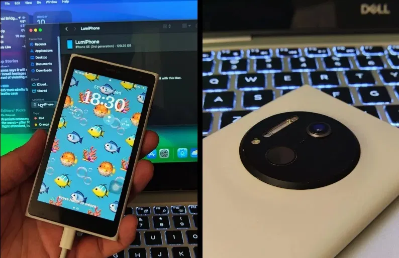 Chiếc điện thoại NokiApple LumiPhone (Ảnh: Internet)
