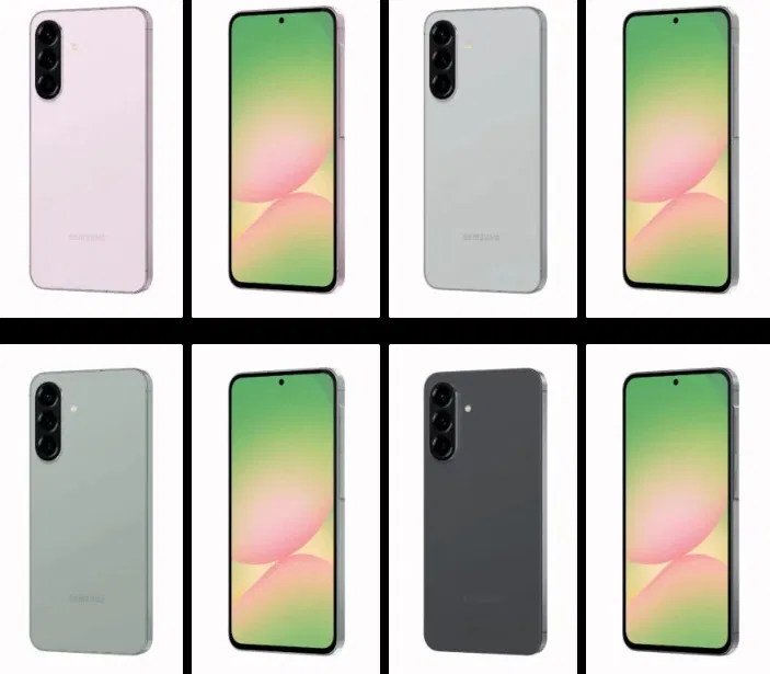 Hình ảnh điện thoại Samsung Galaxy A56 với các phiên bản màu sắc khác nhau (Ảnh: Internet)