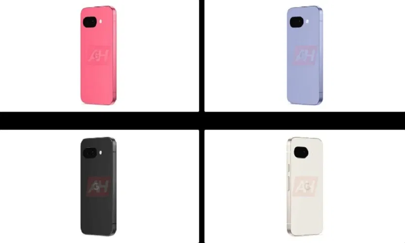 Hình ảnh điện thoại Google Pixel 9a với các màu khác nhau (Ảnh: Internet)