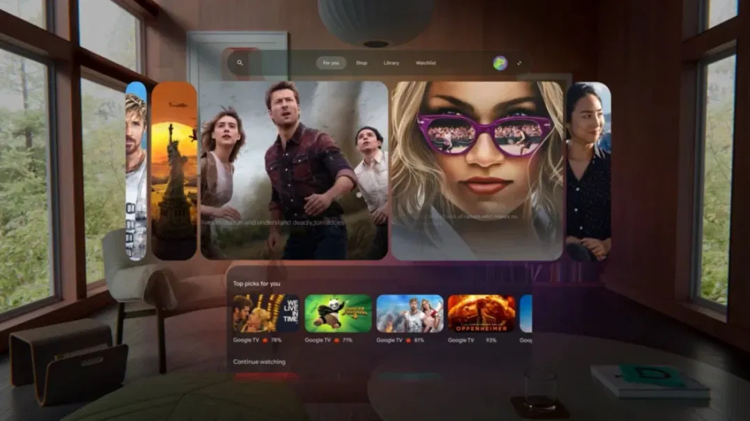 Giao diện YouTube TV với Android XR (Ảnh: Internet) Giao diện YouTube TV với Android XR (Ảnh: Internet)