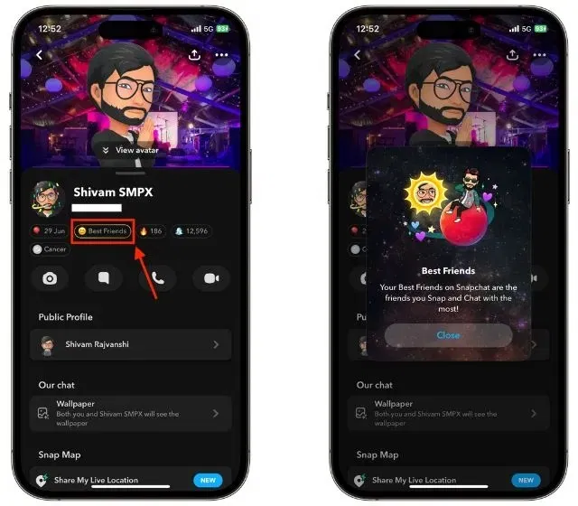 Cách xem hệ thống hành tinh Friend của Snapchat 2025