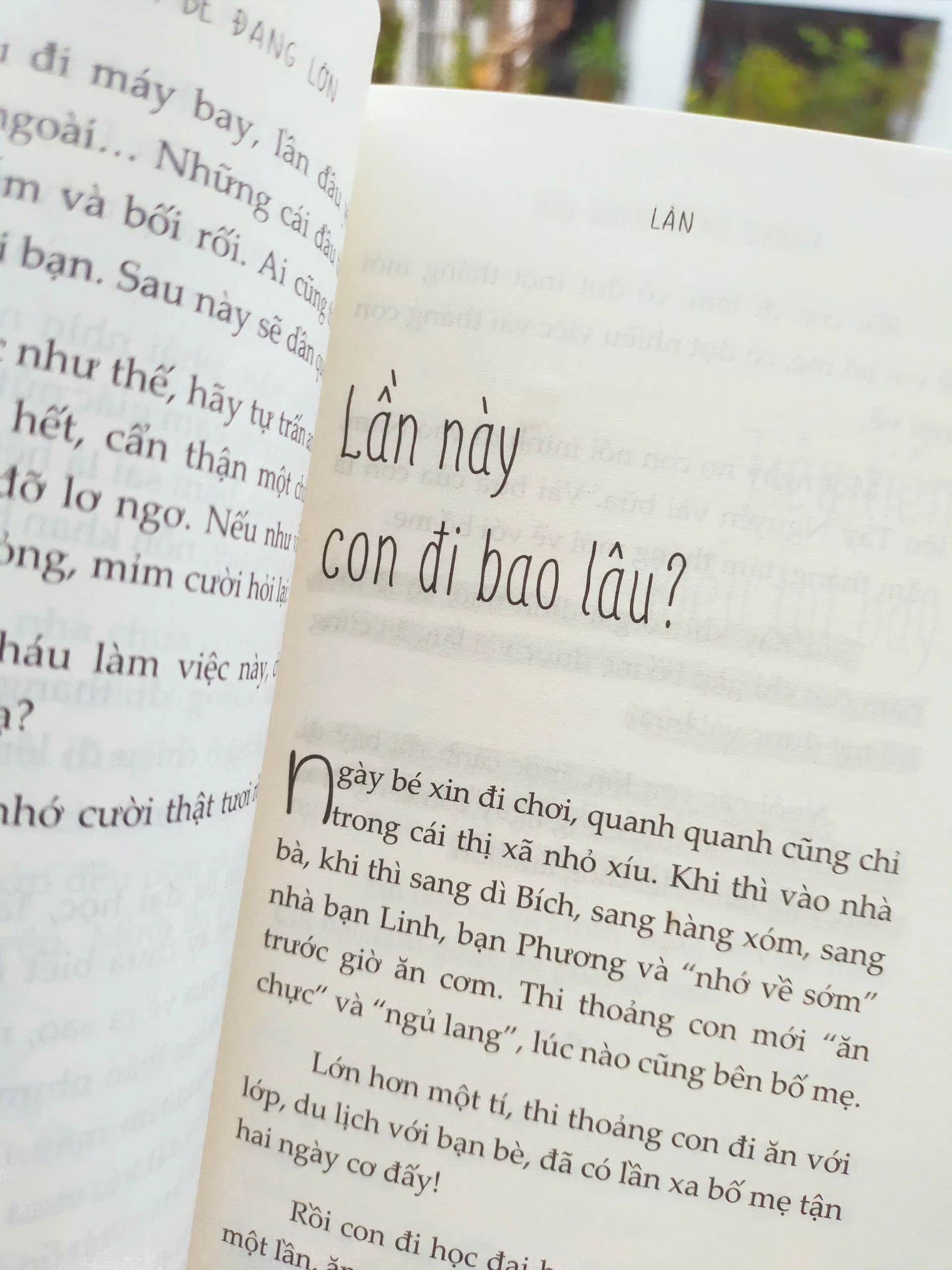 Trích dẫn sách Những em bé đang lớn (Ảnh: Ngọc Hân)