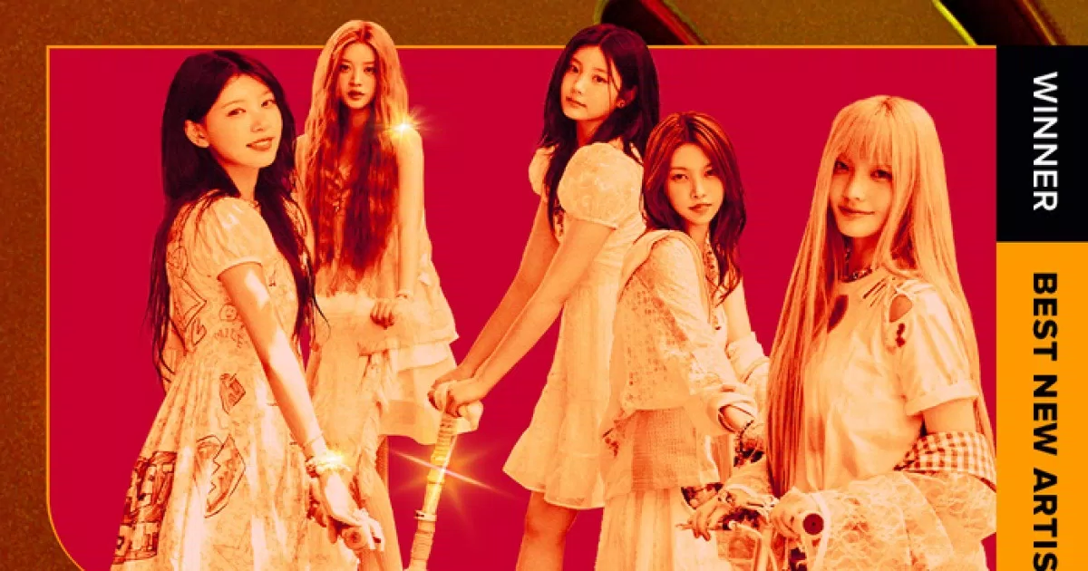 ILLIT - nhóm nhạc nữ tân binh của HYBE giành giải thưởng "Best New Artist (K-Pop)" tại iHeartRadio Music Awards 2025 (Ảnh: Internet)