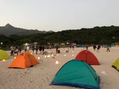 Cắm trại trên bãi biển Long Ke Wan (Ảnh: Internet)