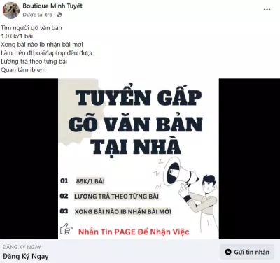 Mức lương ảo, công việc không thật (Ảnh: Internet)