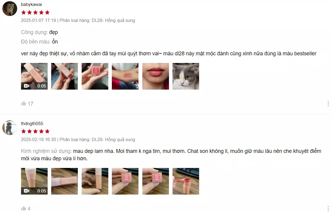 Đánh giá của khách hàng son Black Rouge Double Layer ver 4