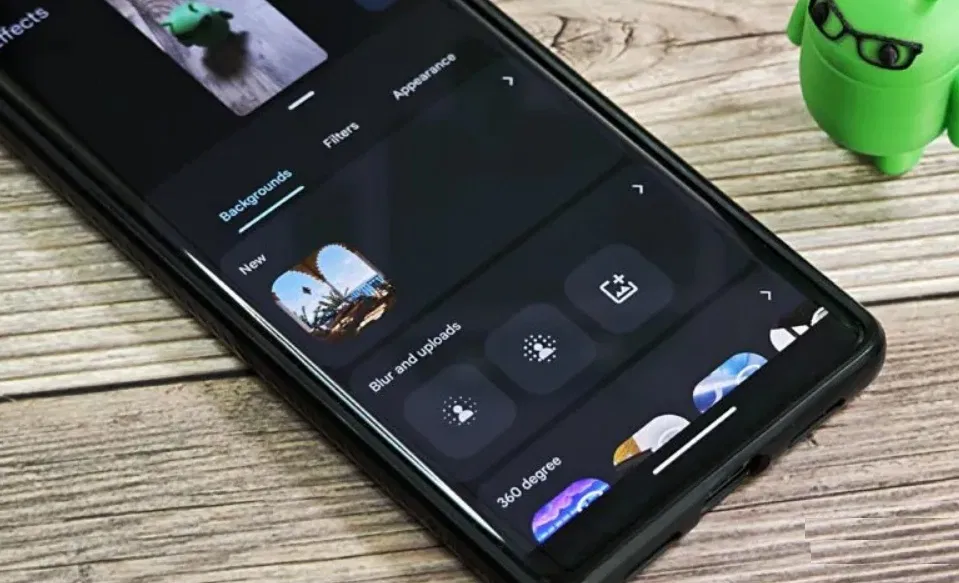 Sử dụng hiệu ứng phông nền cho cuộc gọi Google Meet (Ảnh: Internet) Sử dụng hiệu ứng phông nền cho cuộc gọi Google Meet (Ảnh: Internet)