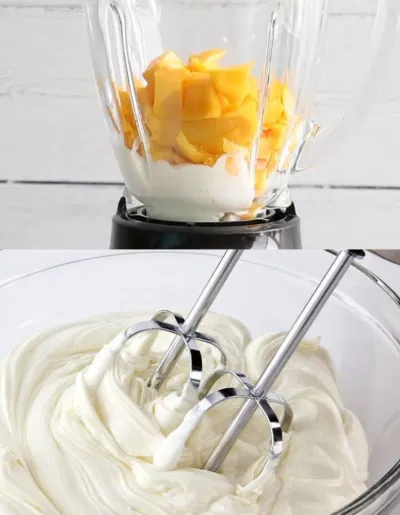 Làm phần mousse xoài Làm phần mousse xoài