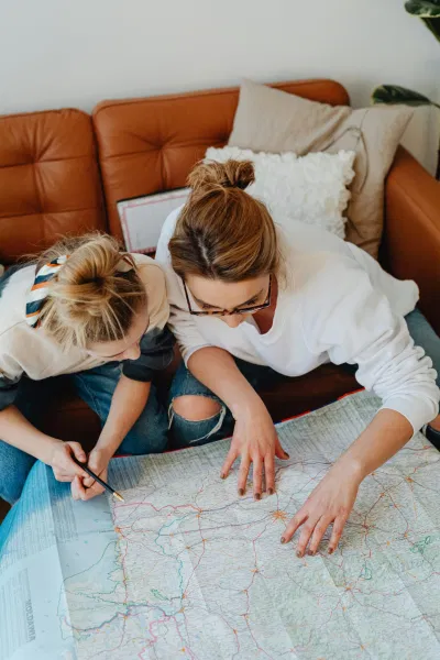 Hãy sử dụng bản đồ trực tuyến như Mapquest hoặc Google Maps để lên kế hoạch cho lộ trình.(Nguồn: Internet)