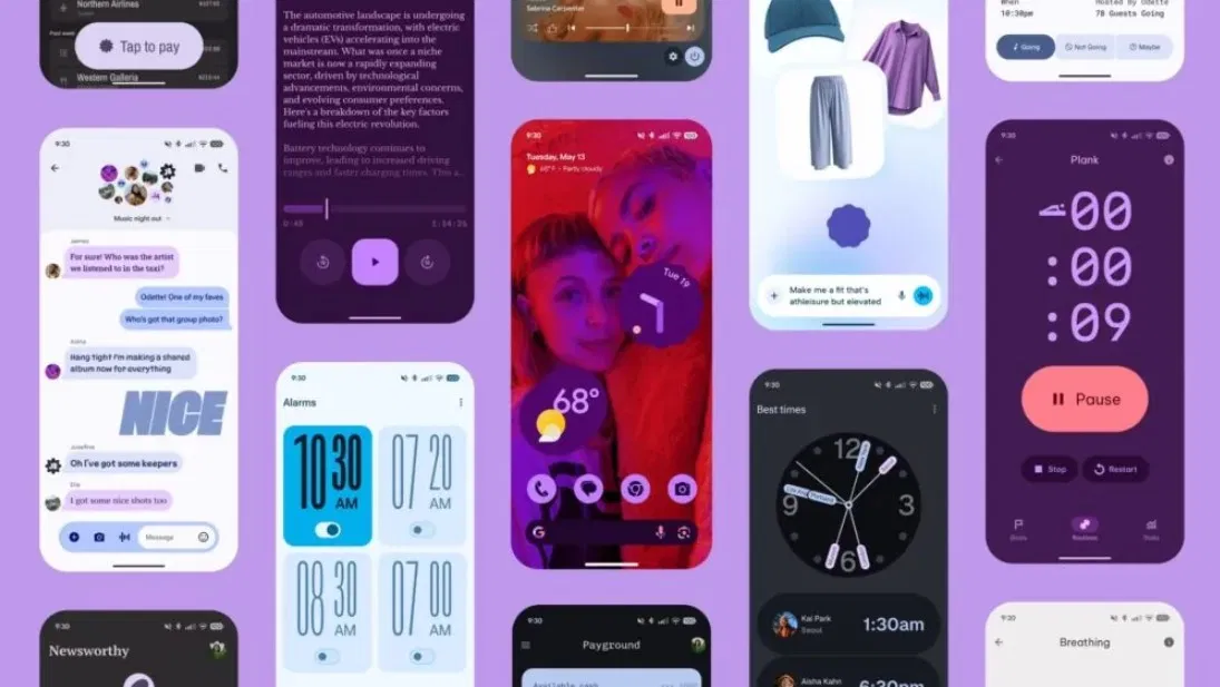 Giao diện màn hình chính của Material 3 Expressive (Ảnh: Internet) Giao diện màn hình chính của Material 3 Expressive (Ảnh: Internet)