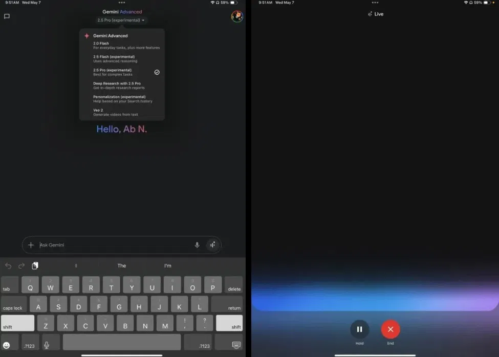 Ứng dụng Gemini trên iPad (Ảnh: Internet) Ứng dụng Gemini trên iPad (Ảnh: Internet)