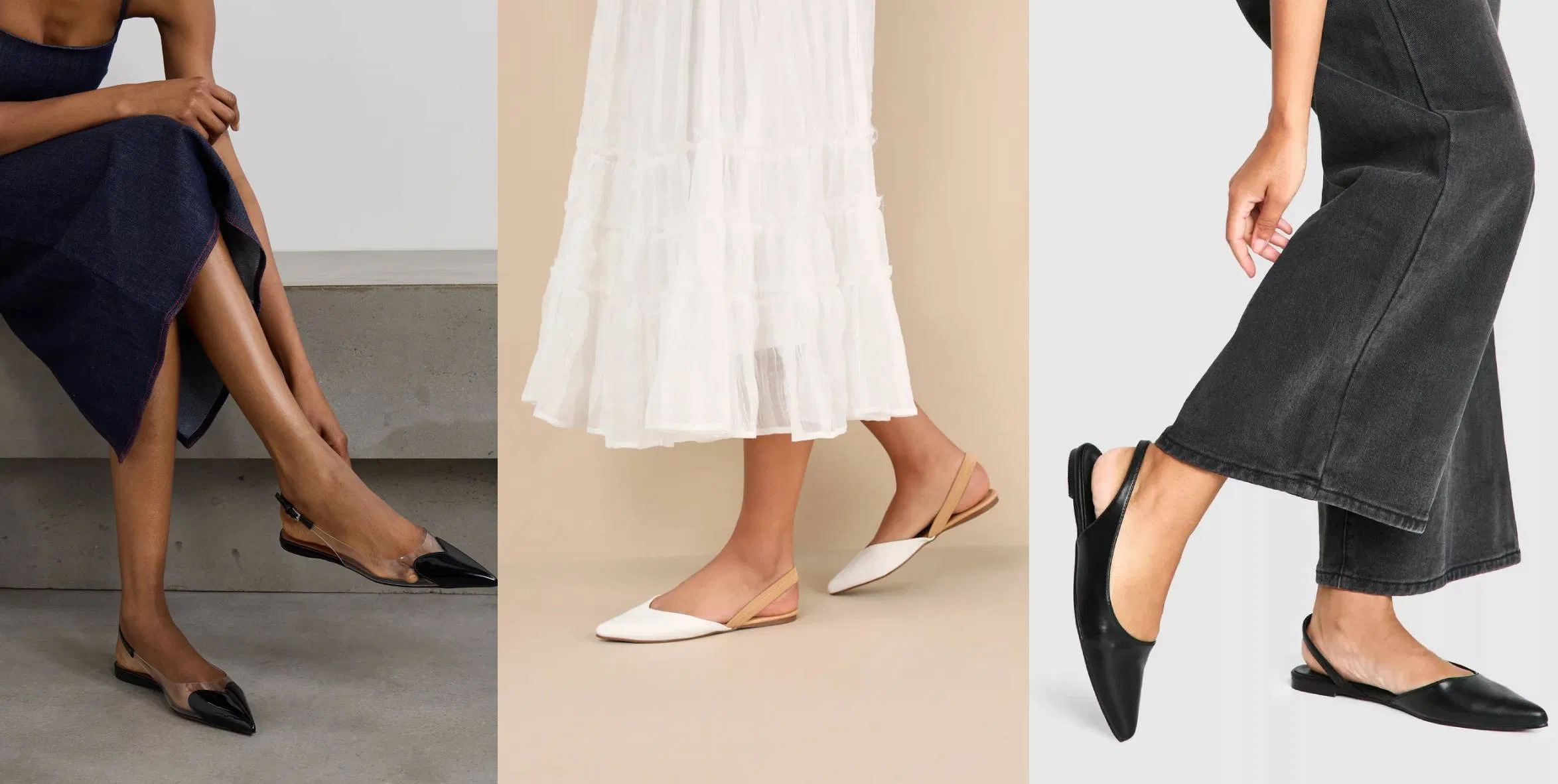 Giày slingback đế bệt