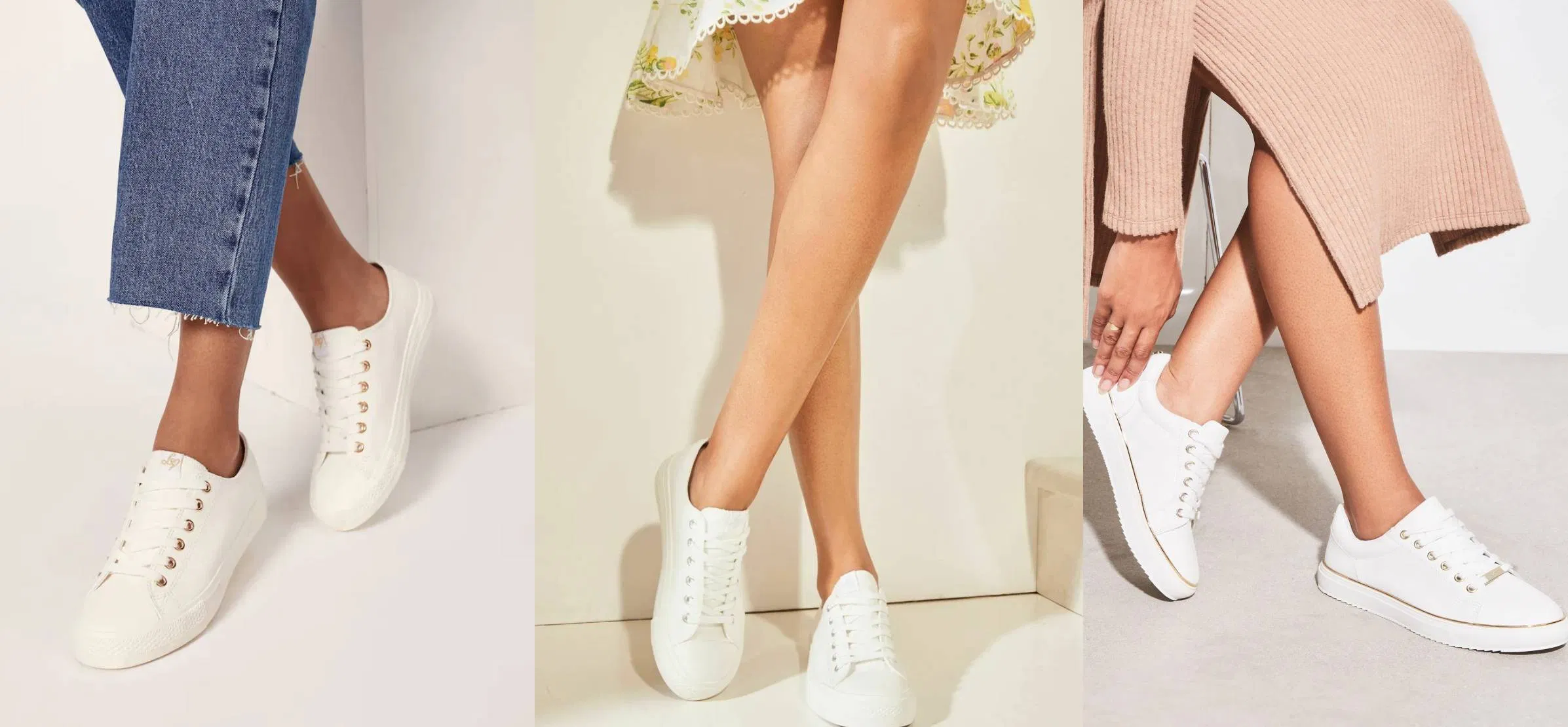 Giày thể thao trắng cổ thấp (White Low-Top Sneakers
