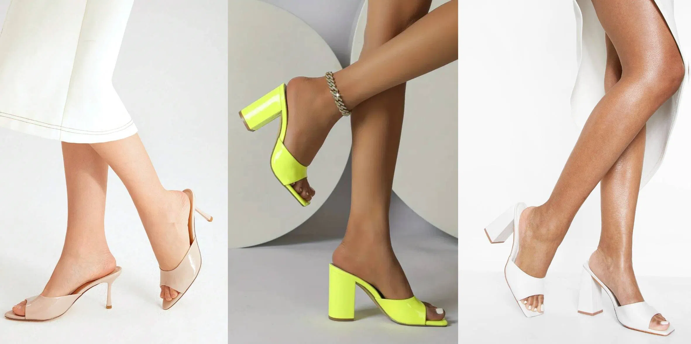 Giày mules hở mũi