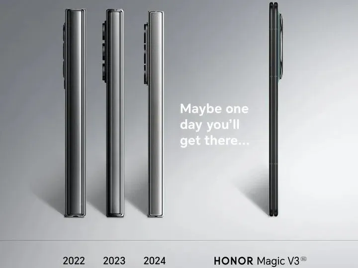 So với dòng Galaxy Z Fold, Honor Magic V3 có thiết kế mỏng hơn rõ rệt (Ảnh: Internet)