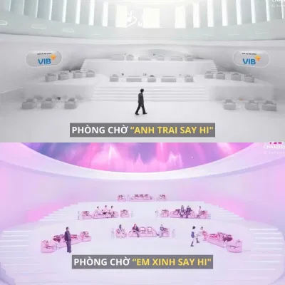 Set quay “khác biệt” giữa “Anh Trai” và “Em Xinh” (nguồn: internet)