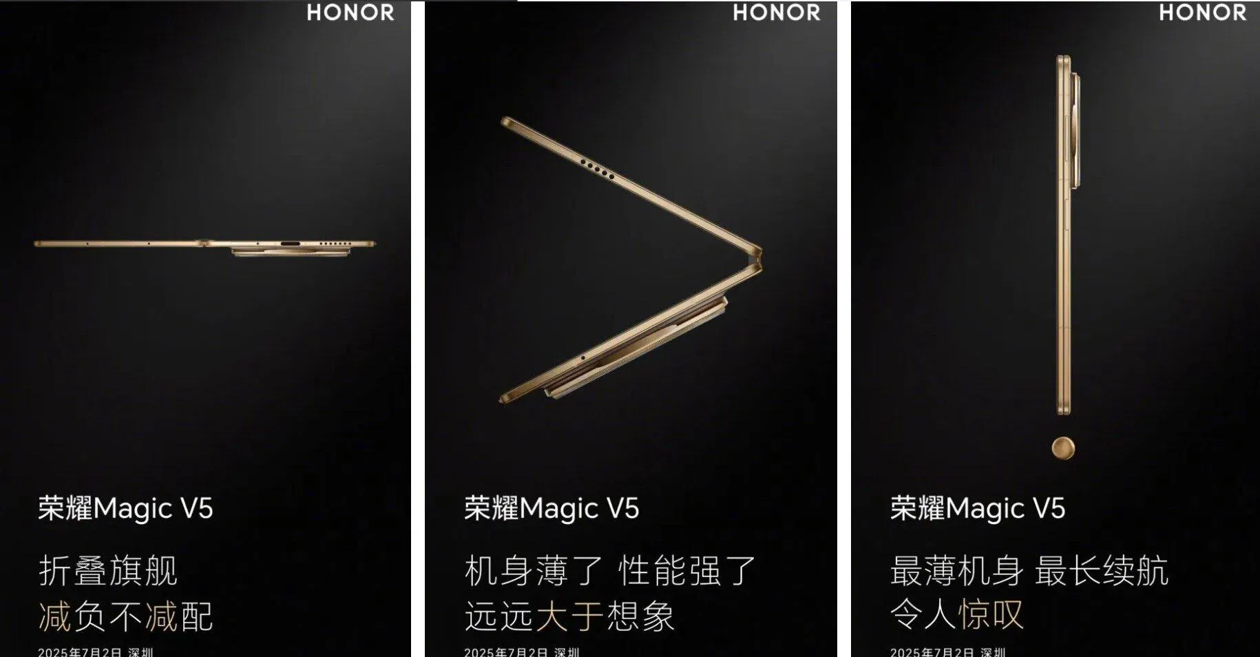 Hình ảnh điện thoại HONOR Magic V5 trên Weibo (Ảnh: Internet)