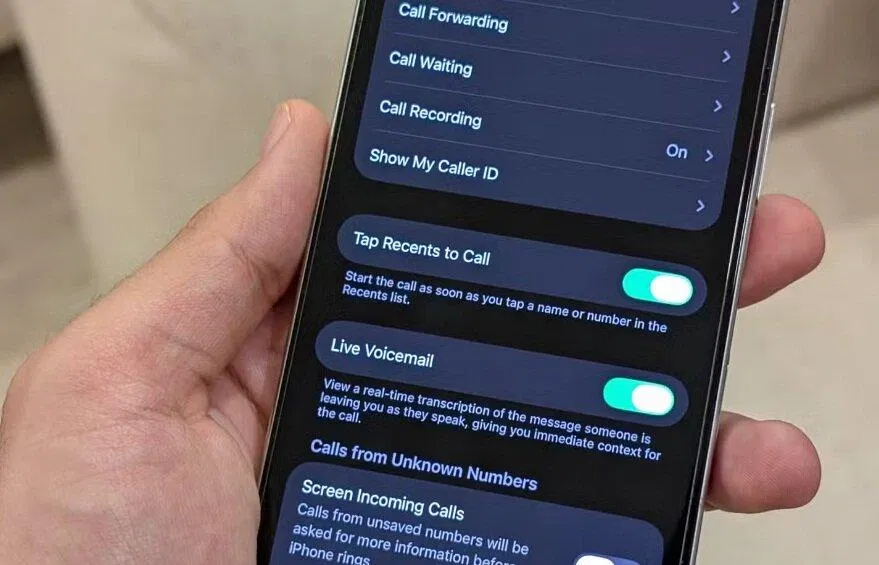 Nhấn vào Cài đặt Gần đây để gọi cho người liên hệ trong iOS 26 (Ảnh: Internet) Nhấn vào Cài đặt Gần đây để gọi cho người liên hệ trong iOS 26 (Ảnh: Internet)
