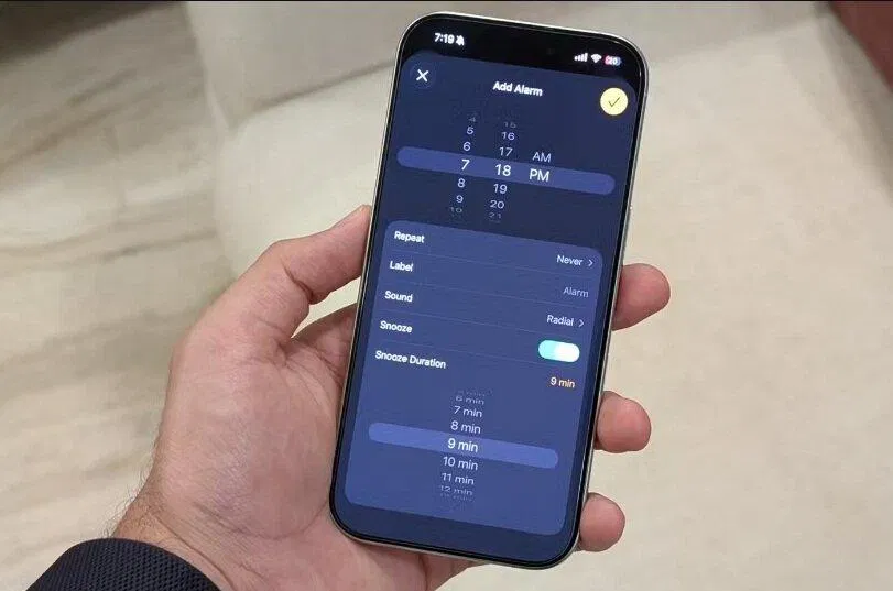 Tùy chỉnh thời gian báo thức lặp lại với iOS 26 (Ảnh: Internet) Tùy chỉnh thời gian báo thức lặp lại với iOS 26 (Ảnh: Internet)