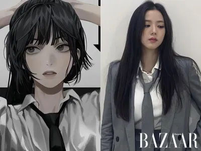 Tạo hình nhân vật Lee Ji Hye trong nguyên tác webtoon – mái tóc mái bằng và thanh kiếm là biểu tượng nhận diện quen thuộc với fan hâm mộ (Ảnh: Internet)