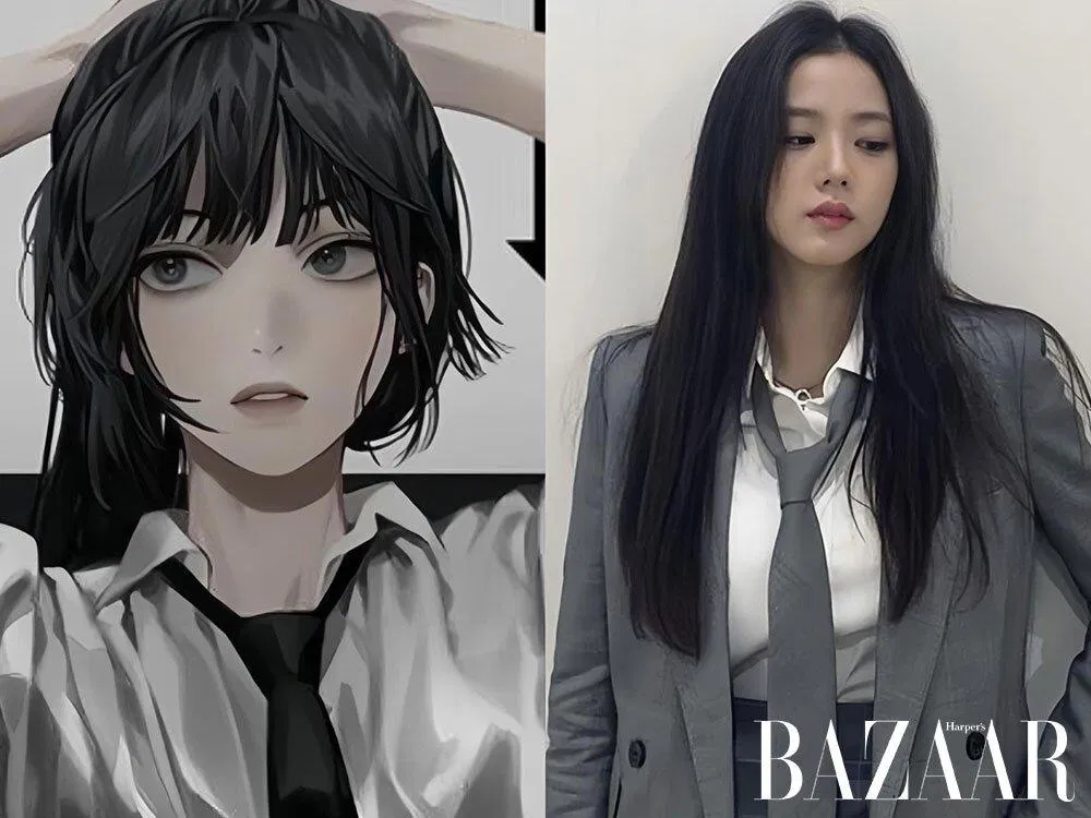 Tạo hình nhân vật Lee Ji Hye trong nguyên tác webtoon – mái tóc mái bằng và thanh kiếm là biểu tượng nhận diện quen thuộc với fan hâm mộ (Ảnh: Internet)
