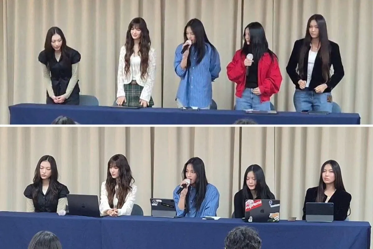 Tháng 11/2024, 5 thành viên tổ chức họp báo và tuyên bố chấm dứt hợp đồng với ADOR (Nguồn ảnh: Internet)