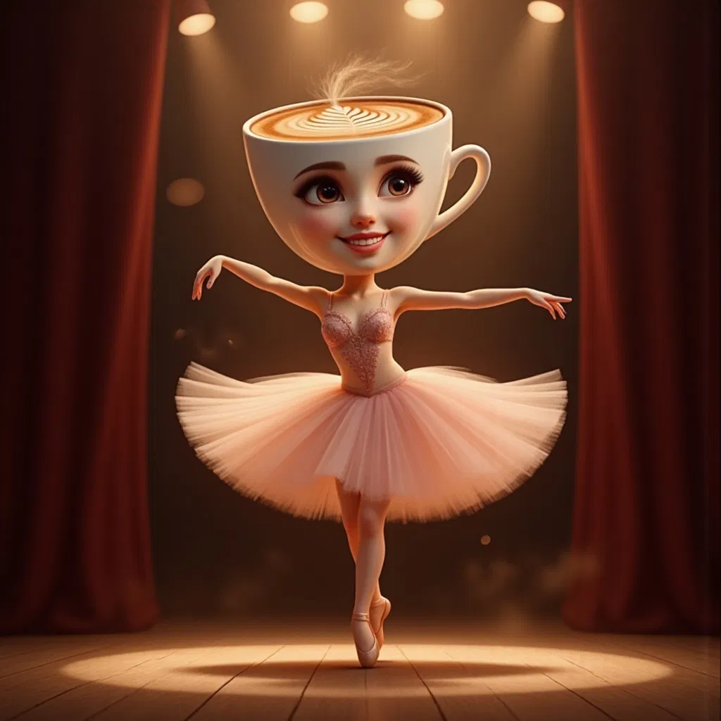 Ballerina Cappuccin: Cô gái với đầu là tách cà phê cappuccino. (Ảnh: Internet)