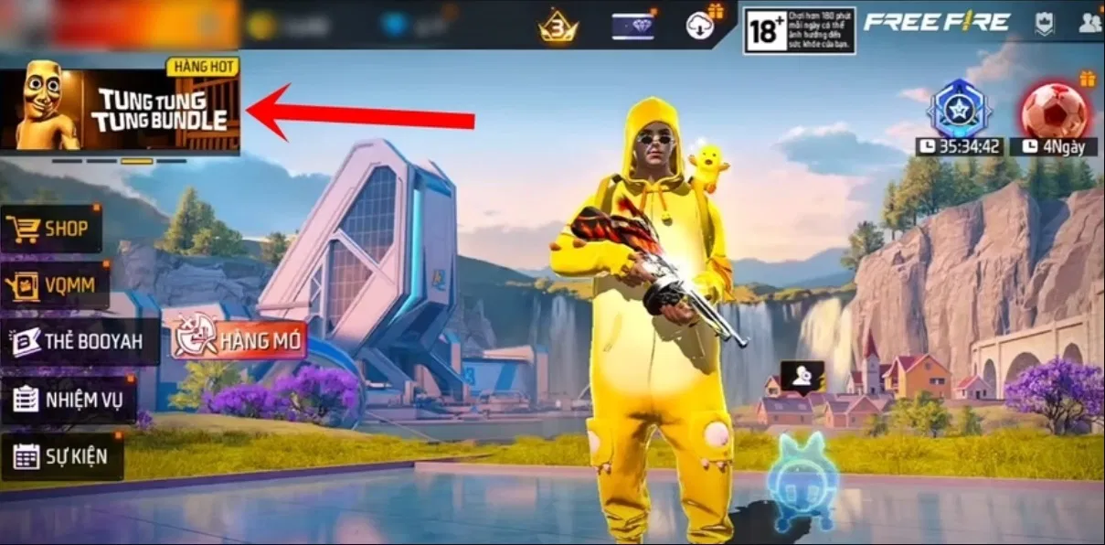 Cách nhận Tung Tung Tung Sahur FF miễn phí