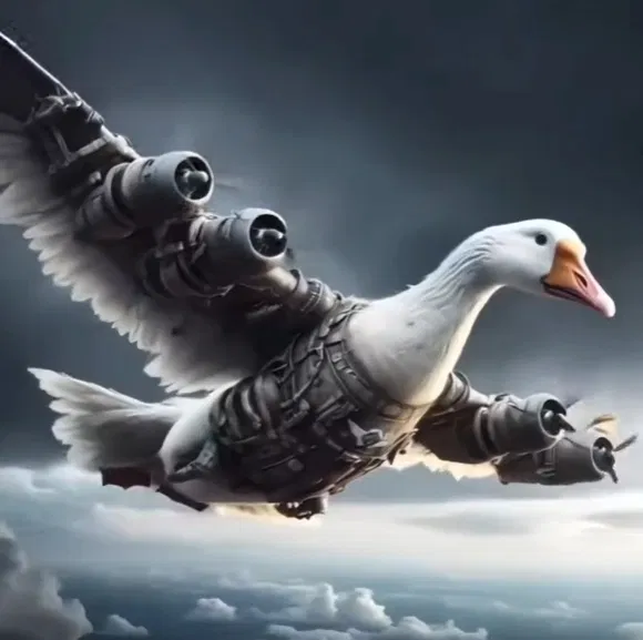 Bombombini Gusini là con vịt kết hợp với thiết bị cơ khí