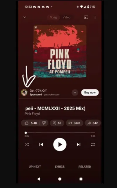 Quảng cáo biểu ngữ của YouTube Music (Ảnh: Internet) Quảng cáo biểu ngữ của YouTube Music (Ảnh: Internet)
