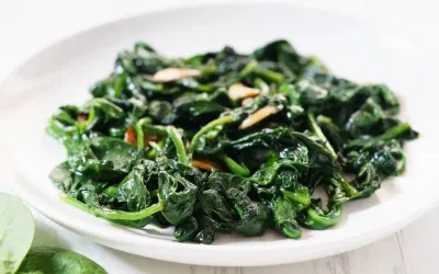 Rau xanh nấu chín