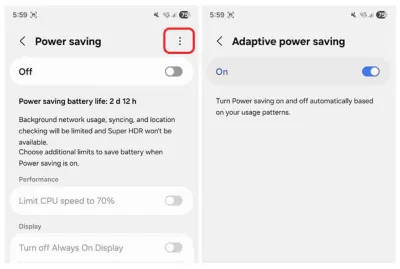 Các smartphone Samsung cũng có tính năng Adaptive Energy Saver này (Nguồn: Internet)