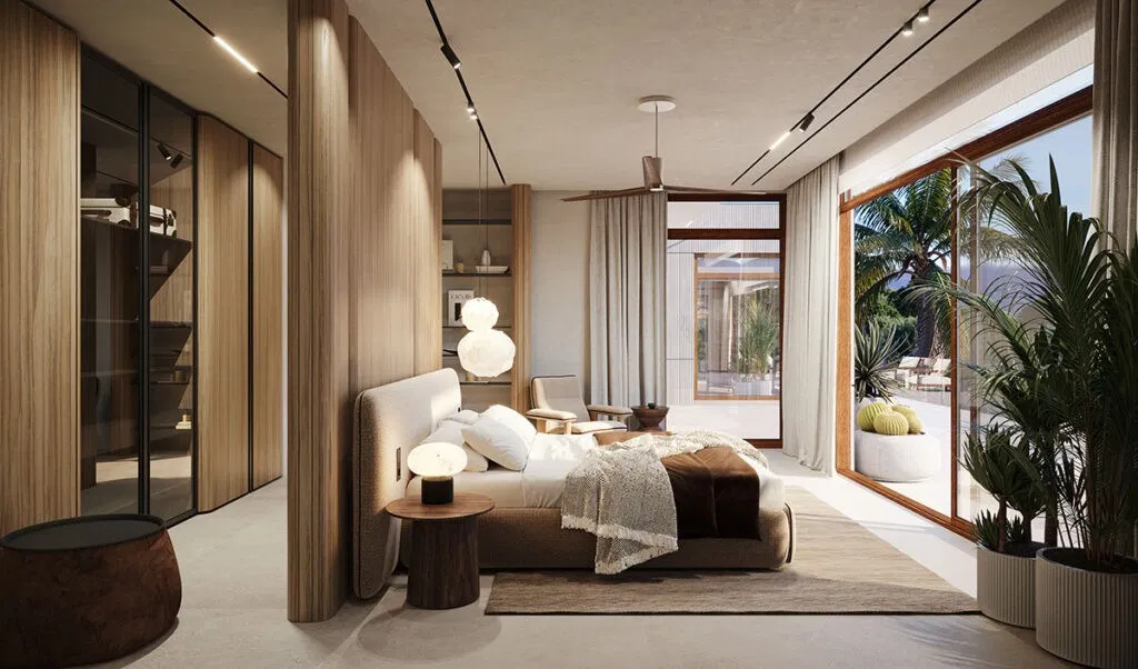 Để tối ưu không gian, hãy sắp xếp nội thất dọc theo tường hoặc để lối đi thông thoáng