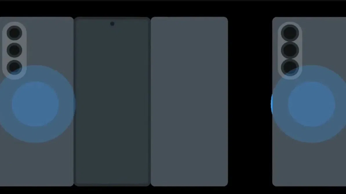 Khả năng sạc ngược của điện thoại gập 3 màn hình của Samsung (Ảnh: Internet) Khả năng sạc ngược của điện thoại gập 3 màn hình của Samsung (Ảnh: Internet)