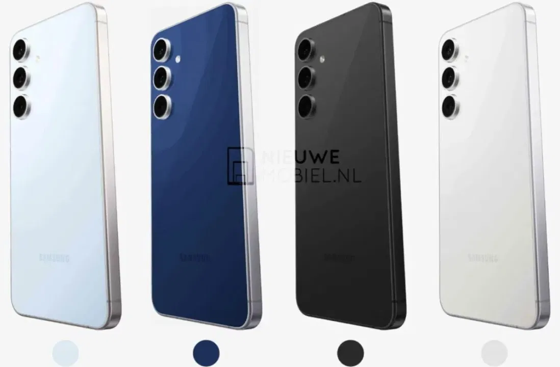 Các màu sắc của điện thoại Galaxy S25 FE (Ảnh: NieuweMobiel.NL)