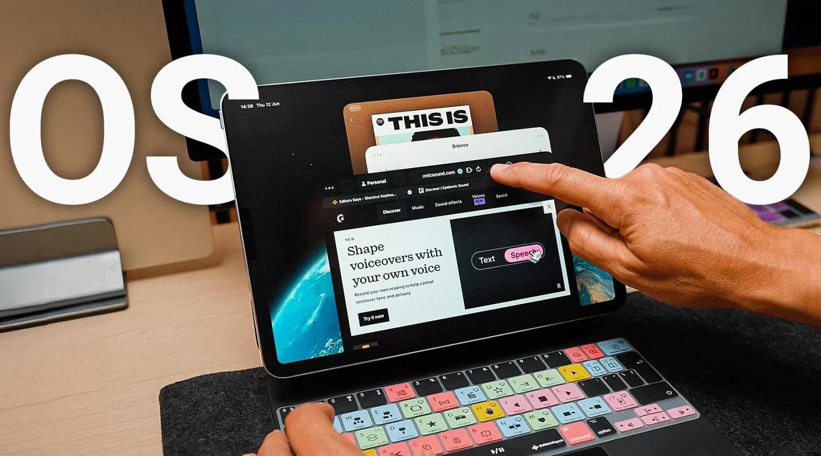 Một người dùng trên internet đang sử dụng iPad như một chiếc laptop (Nguồn: Internet)