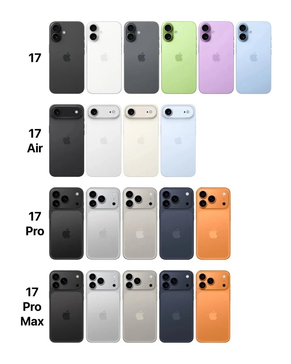 Ra mắt bảng màu mới của iPhone 17